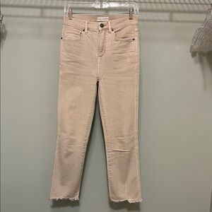 Ann Taylor LOFT Women's Cream Ankle Jeans
